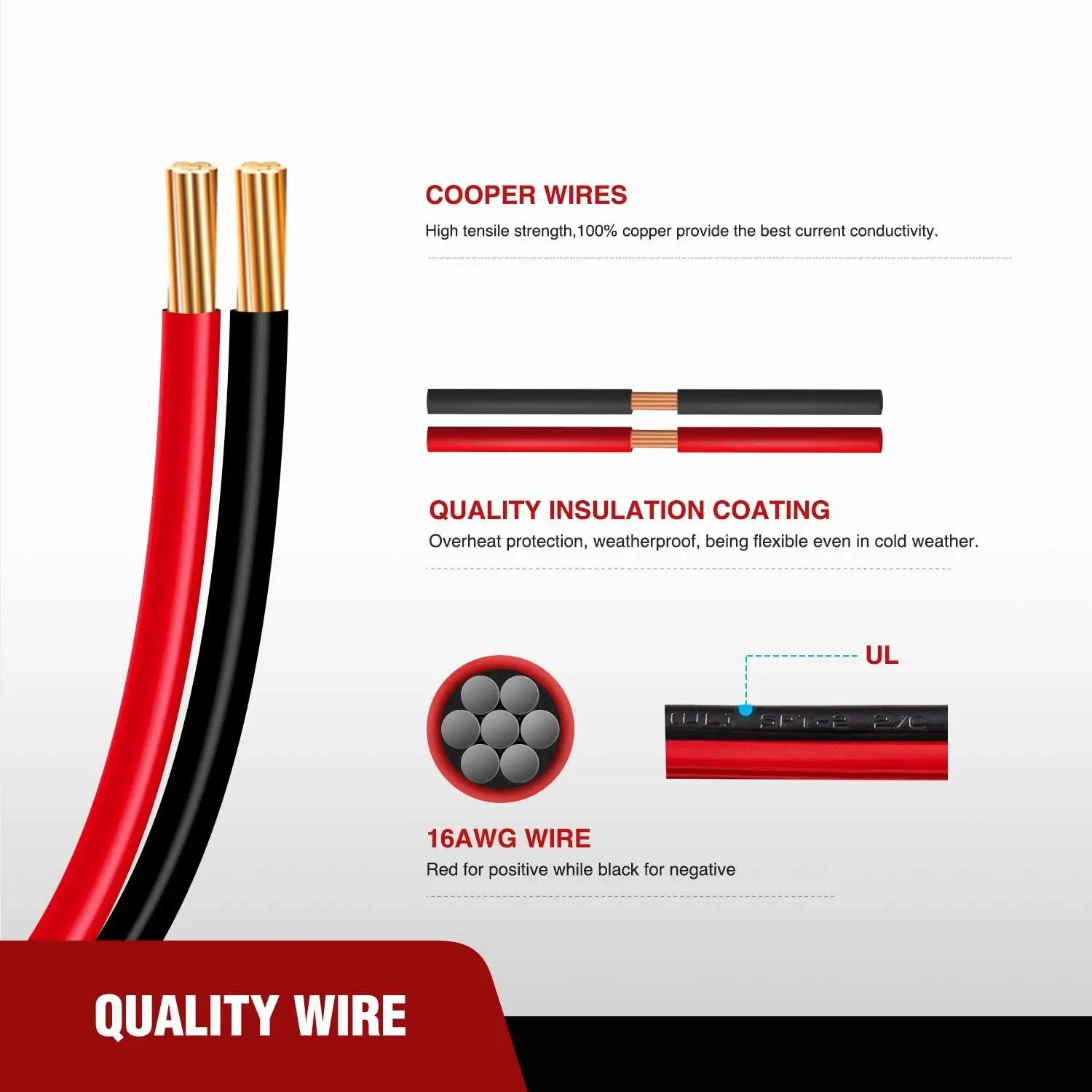 6FT Cigarette Lighter Socket Extension Cord Cable 12V/24V (Red) - Power Your Car Devices Anywhere, Perfect for Road Trips & Camping