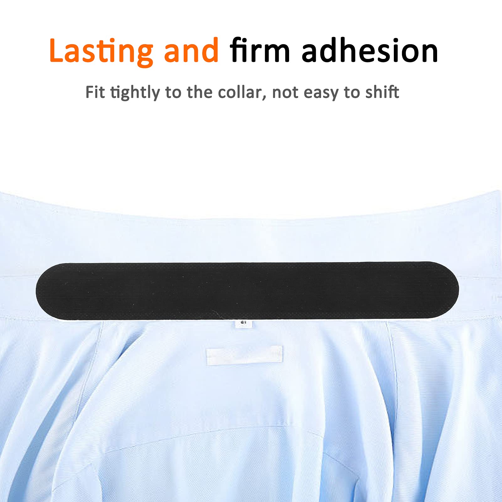 20pcs Disposable Self-Adhesive Collar Sweat Pads - Invisible Neck Liner Protector for Hats & Shirts - Prevents Sweat Stains for Women & Men (Black) | Perfect for Workouts, Outdoor Activities & Formal Wear