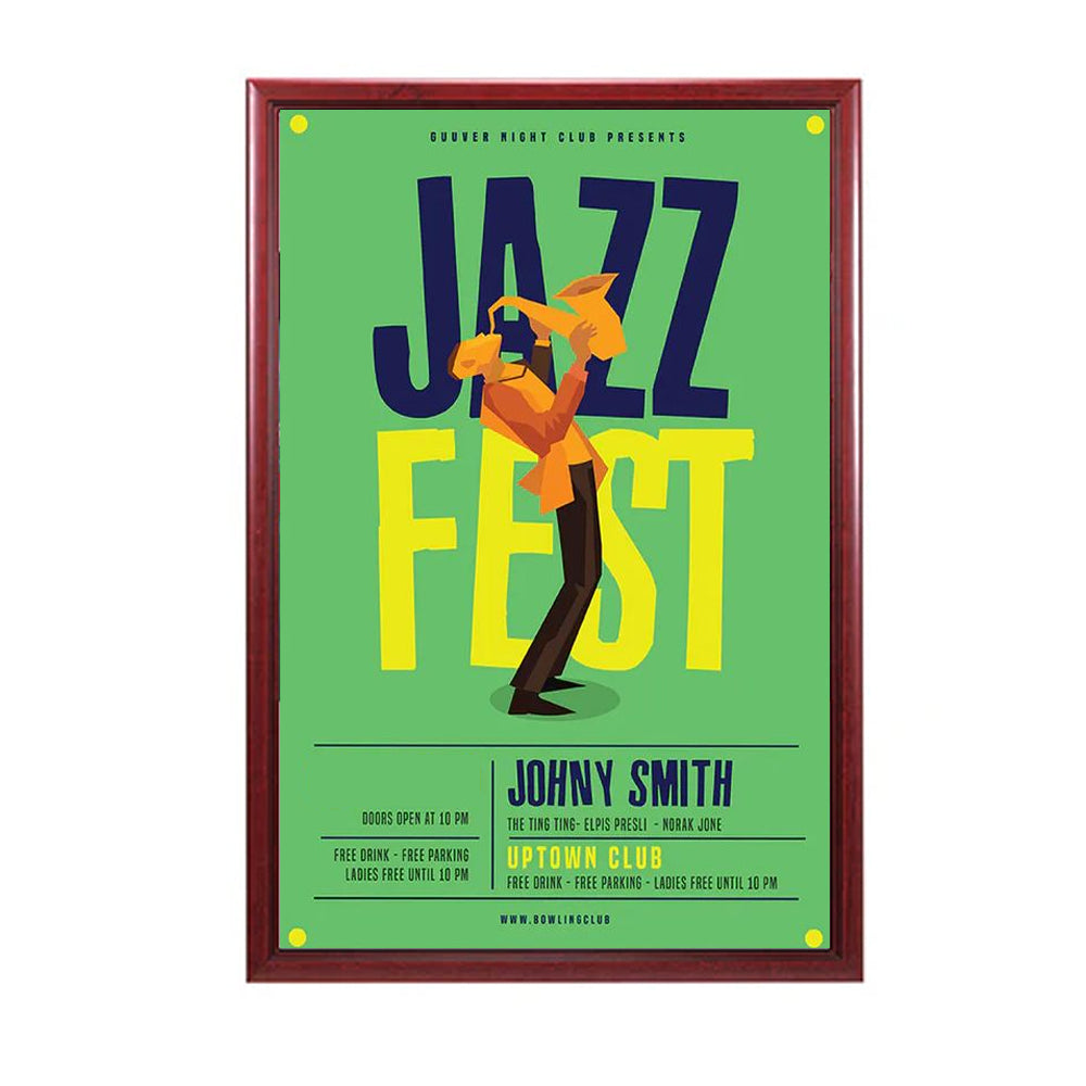 9x12 Wooden Poster Frame - Premium Quality Swing Frame for Art, Photos & Posters - Perfect for Home Decor, Office Display & Gallery Exhibitions