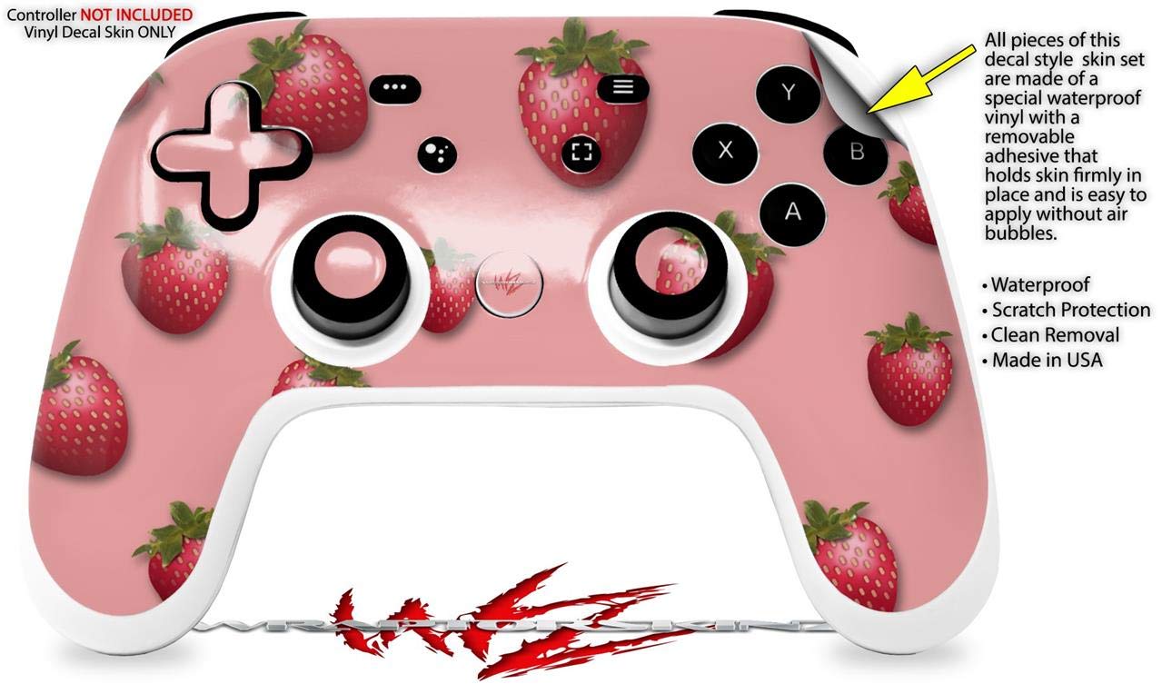 Google Stadia Controller Skin Decal - Strawberry Pink Wrap for Gaming
