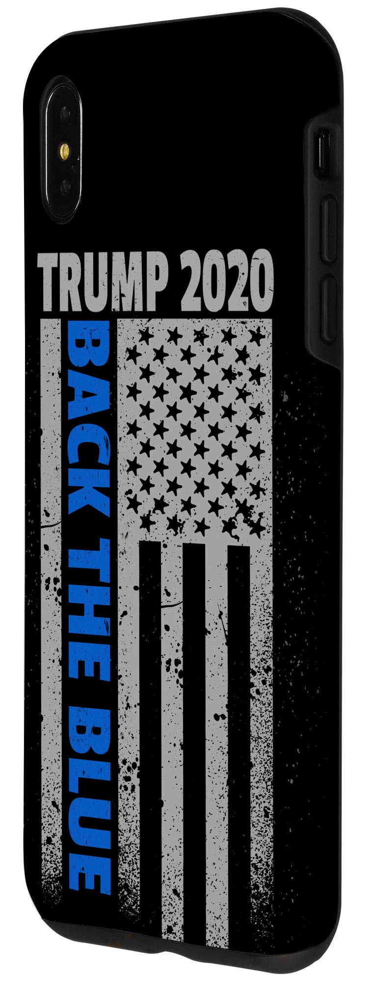 iPhone XS Max Case - Back The Blue US Flag Design with Thin Blue Line - Patriotic Protective Phone Cover for Police Supporters & First Responders | Perfect for Everyday Use, Work, and Showing American Pride