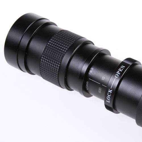 420-800mm F/8.3-16 Telephoto Zoom Lens with T2 Adapter for Nikon D7200 D7100 D90 D5000 D3300 D3200 D3100 D4S D4 - Perfect for Wildlife, Sports & Long-Distance Photography