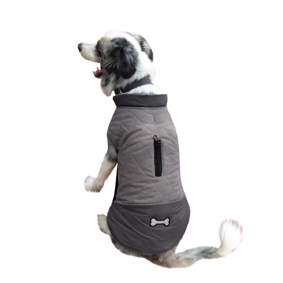 Windproof Waterproof Reversible Dog Coat - Warm Winter Jacket for Small Medium Large Dogs - Cold Weather Vest for Outdoor Walking & Hiking