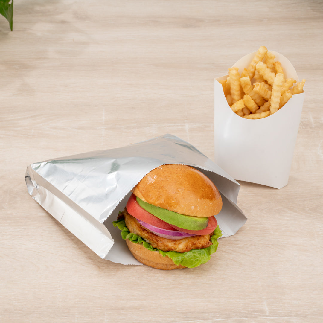 Premium Foil Sandwich Bags for Hot Food - 7.75