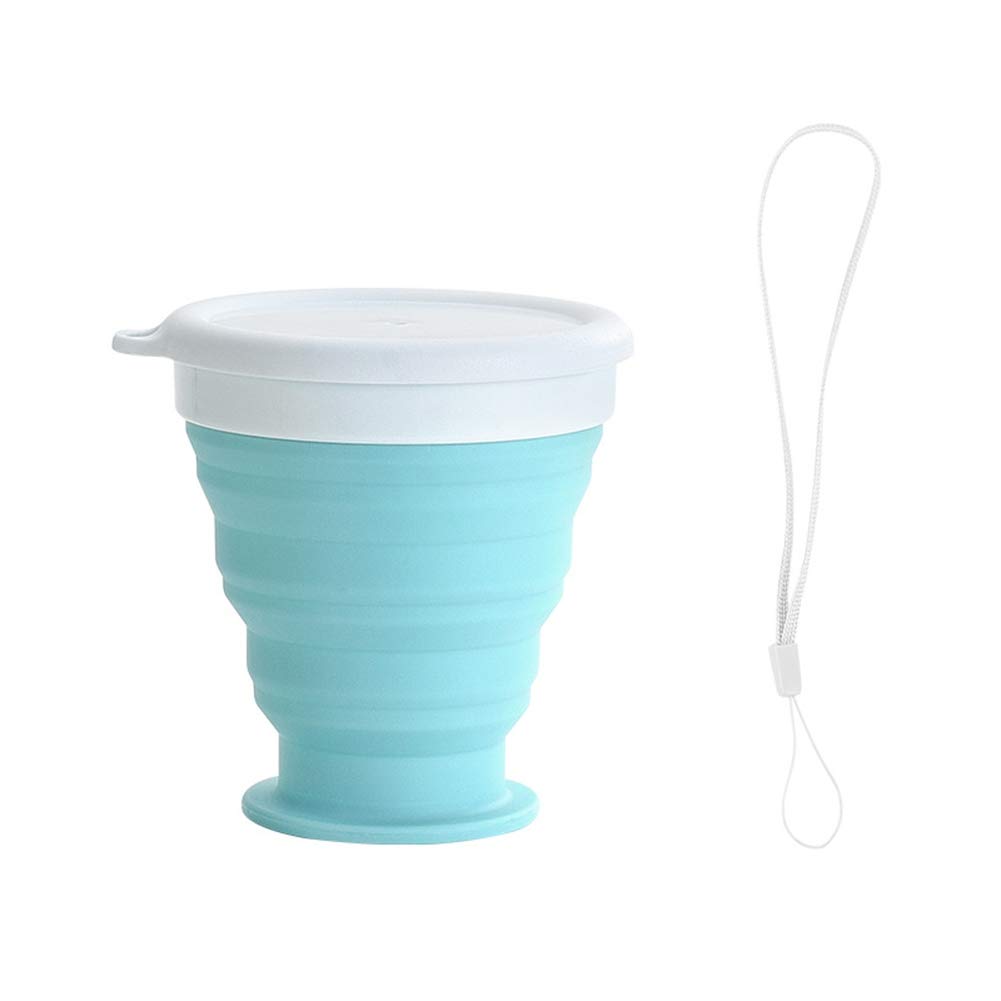 Foldable Silicone Travel Bowl & Gargle Cup with Lid - Collapsible Camping Cup Set for Hiking, Backpacking & Outdoor Adventures - BPA-Free, Leak-Proof, Portable Drinking & Washing Solution