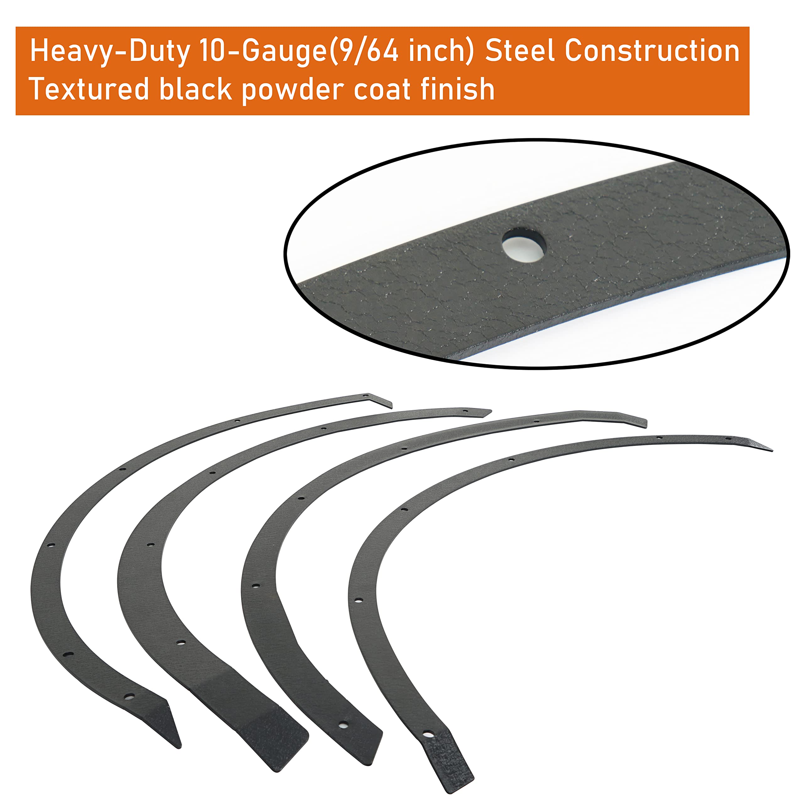 Hooke Road Bronco Wheel Liner Trim Fender Flare Delete Kit - Compatible with 2021-2025 Ford Bronco 2/4 Door Models (4-Piece Set) - Off-Road Protection & Custom Styling Upgrade
