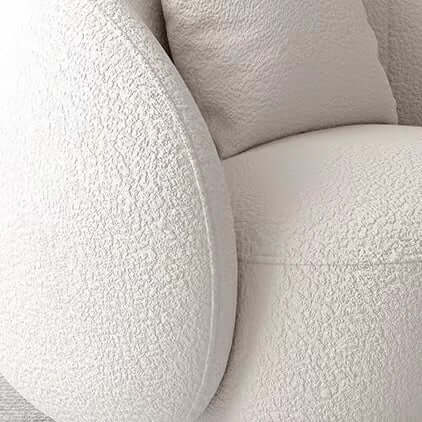 Modern White Accent Chair - Gwyneth Ivory Bouclé Sherpa Lounge Chair for Living Room, Bedroom & Office - Cozy Reading Nook & Relaxation Chair