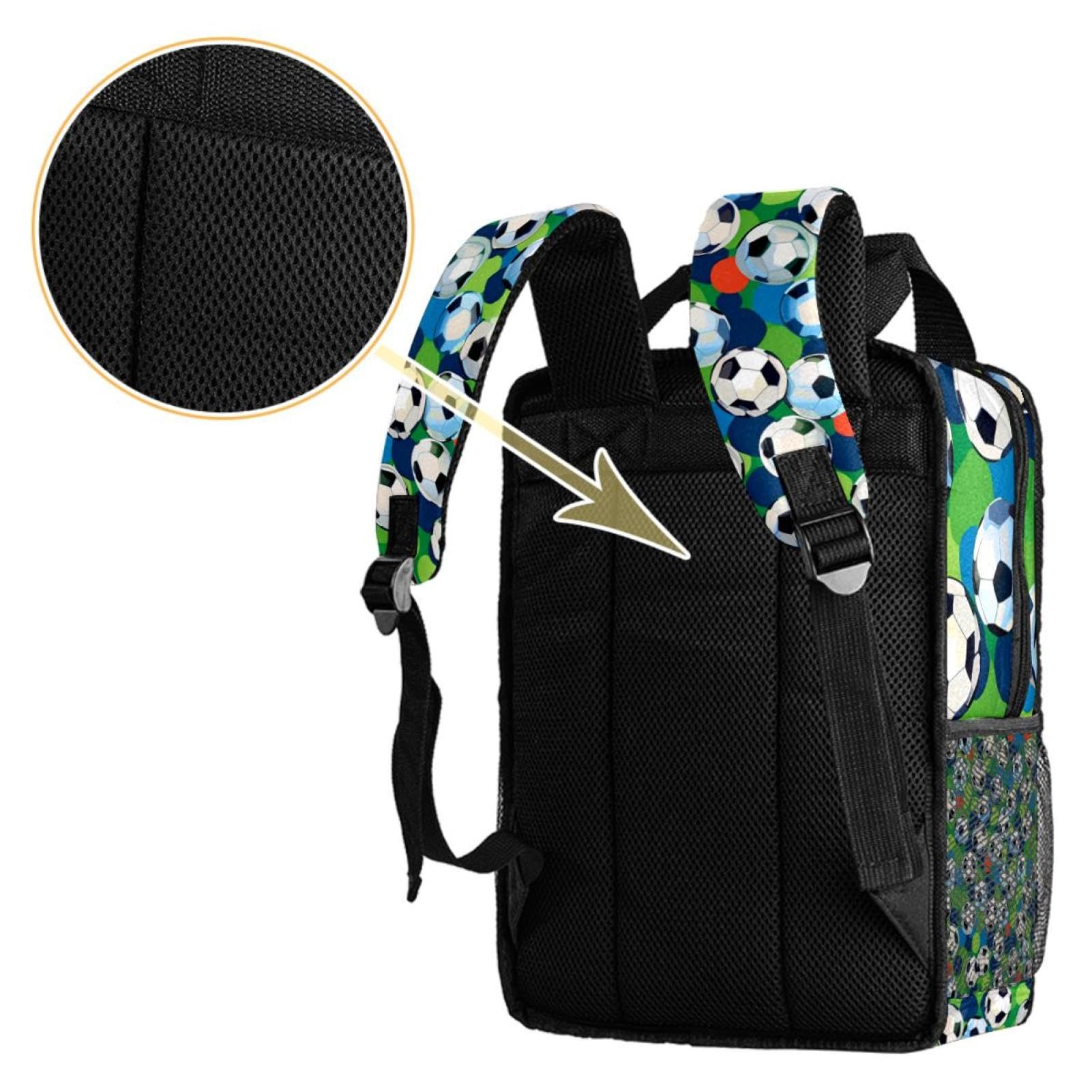 Best Travel & Work Backpack for Men & Women - Durable Laptop Backpack with Floral Soccer Ball Design - Perfect for Commuting, School, Sports & Outdoor Adventures