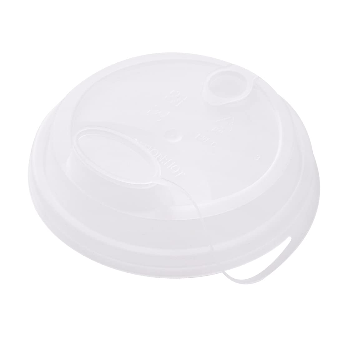 Restaurantware 500-Pack Leakproof Bev Tek Lids for 12oz/16oz/24oz Coffee Cups - 2-in-1 Design with Attached Stoppers, Clear Plastic Disposable Drink Lids (Cups Sold Separately) | Perfect for Coffee Shops, Cafes, Takeout & Office Break Rooms