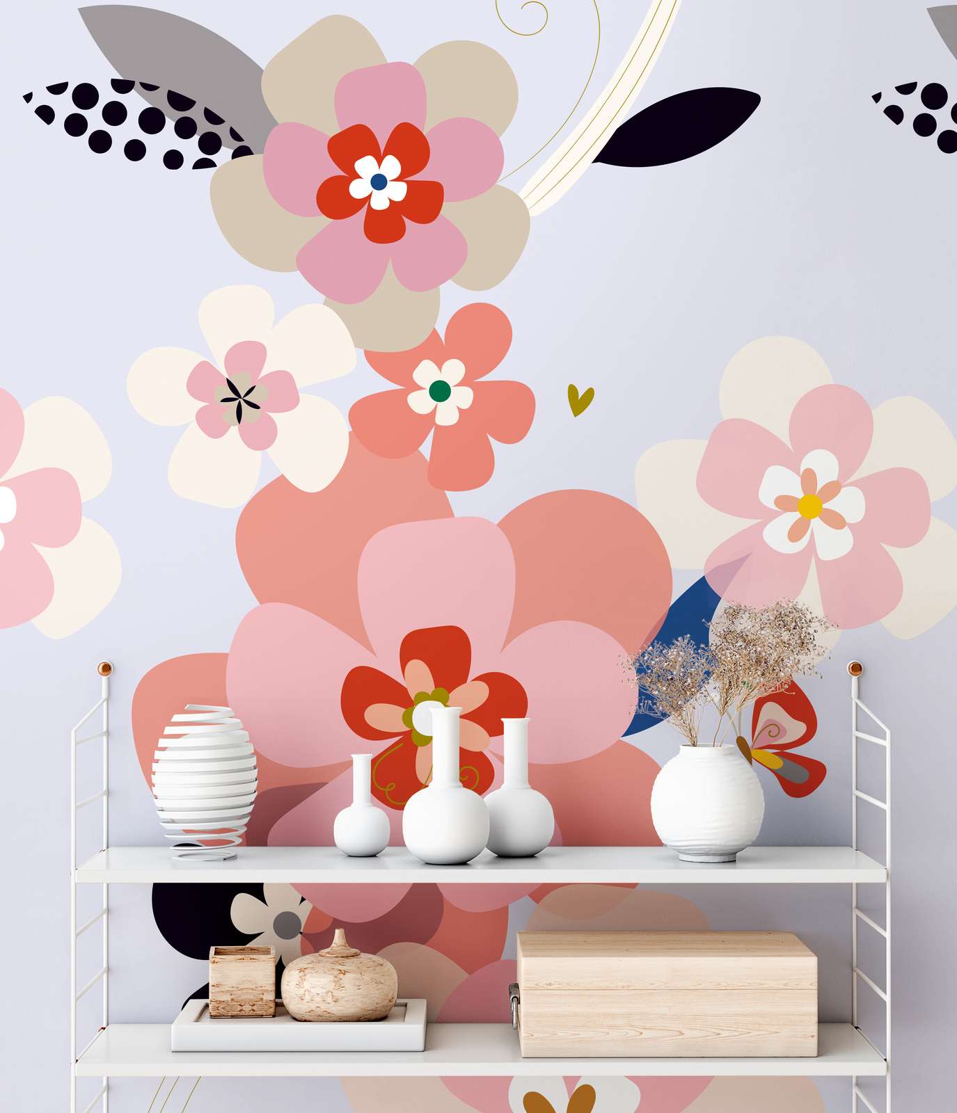 The Wall 2 - Spring Flowers Wall Art Decor | Modern Floral Canvas Painting for Living Room, Bedroom & Office | Perfect Home Decoration Gift