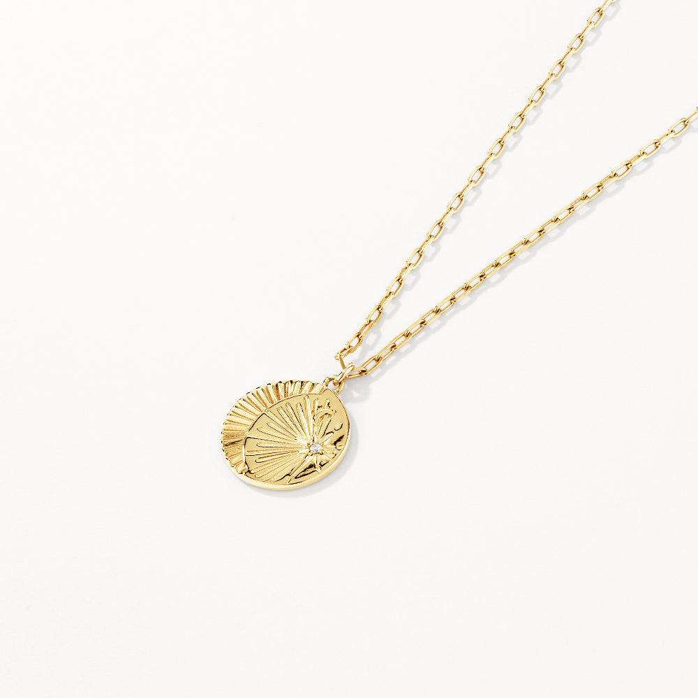 Gold Sun and Moon Pendant Necklace for Women - Elegant Celestial Jewelry for Everyday Wear, Gifts & Special Occasions
