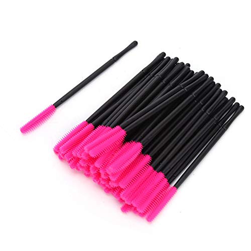 50pcs Disposable Eyelash Extension Brushes Set - Professional Mascara Applicator & Eyebrow Makeup Tool (#4) for Salon, Home Beauty & DIY Lash Extensions