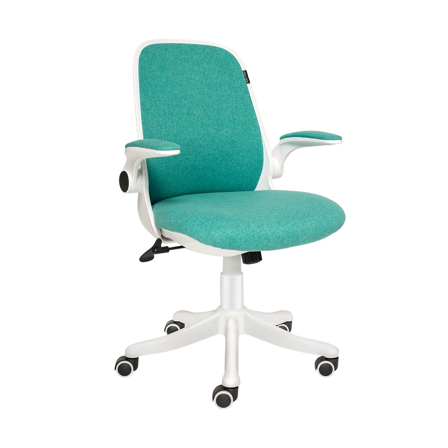 ELECWISH Ergonomic Office Chair - 360° Swivel Adjustable Desk Chair with Lumbar Support, Padded Flip-Up Armrests & Breathable Fabric Back - Green Executive Task Chair for Home Office, Gaming & Workspace