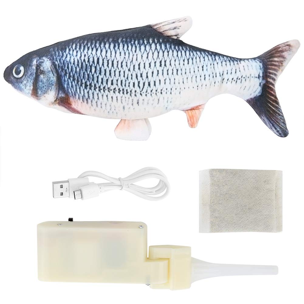 Electric Jumping Fish Toy - Realistic Interactive Catnip Kicker with Flopping Motion for Kittens & Adult Cats - Perfect for Playtime, Training & Stress Relief