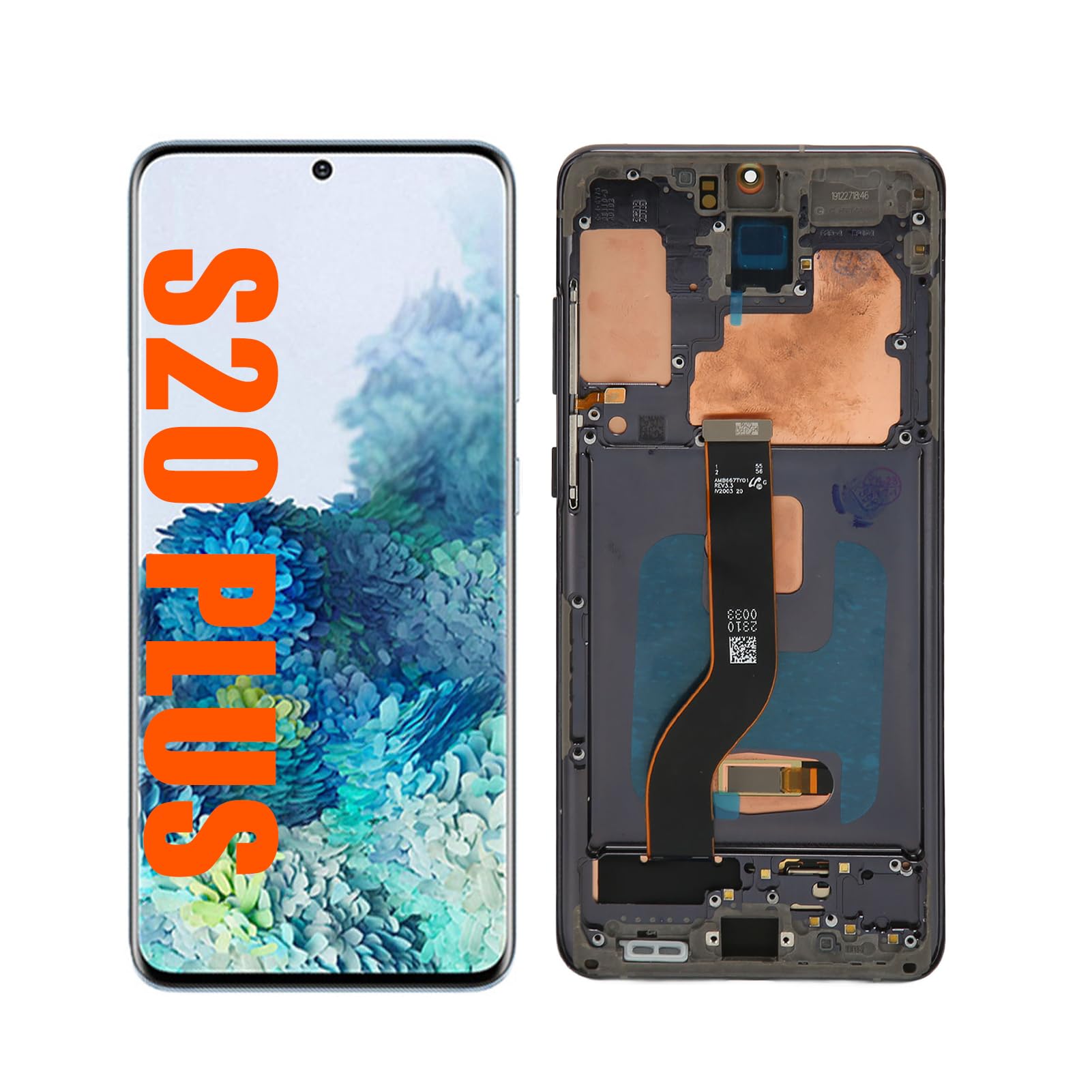 Original Title: S20 Plus Screen Replacement Plus, Cell Phone Digitizer Screen Touch Assembly Replacement with Tools, Touch Screen Replacement for Galaxy S20 Plus   Optimized Title: **Samsung Galaxy S20 Plus Screen Replacement Kit - Full Assembly with Digitizer & Tools | DIY Repair for Cracked or Damaged Screens | Perfect for Home, Office, or Travel Use**