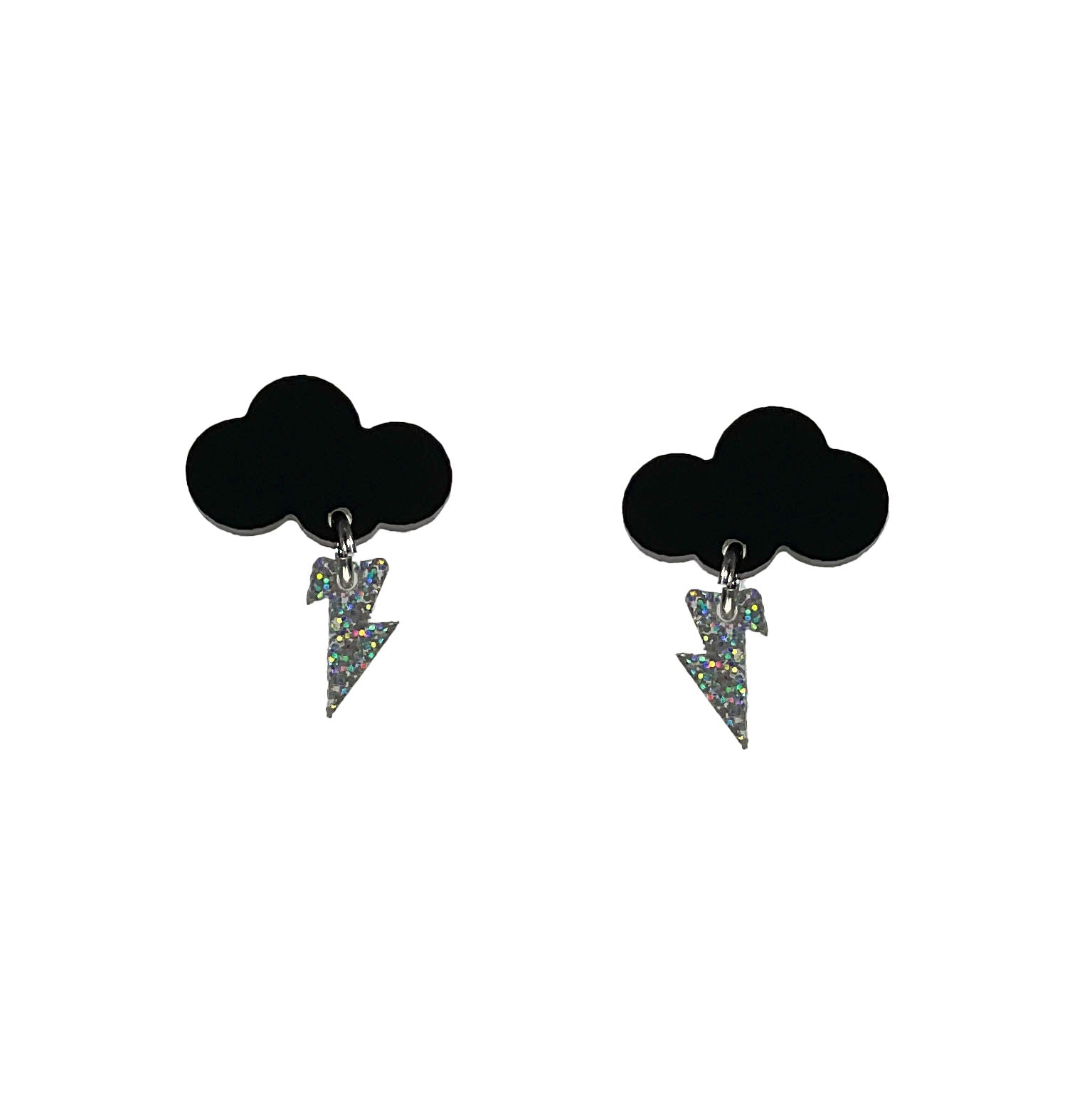 Baby Rain Cloud Earrings - Matte Black Dangle Earrings for Women | Trendy Cute Cloud Jewelry Gift for Girls, Teens, Moms | Perfect for Everyday Wear, Parties & Special Occasions