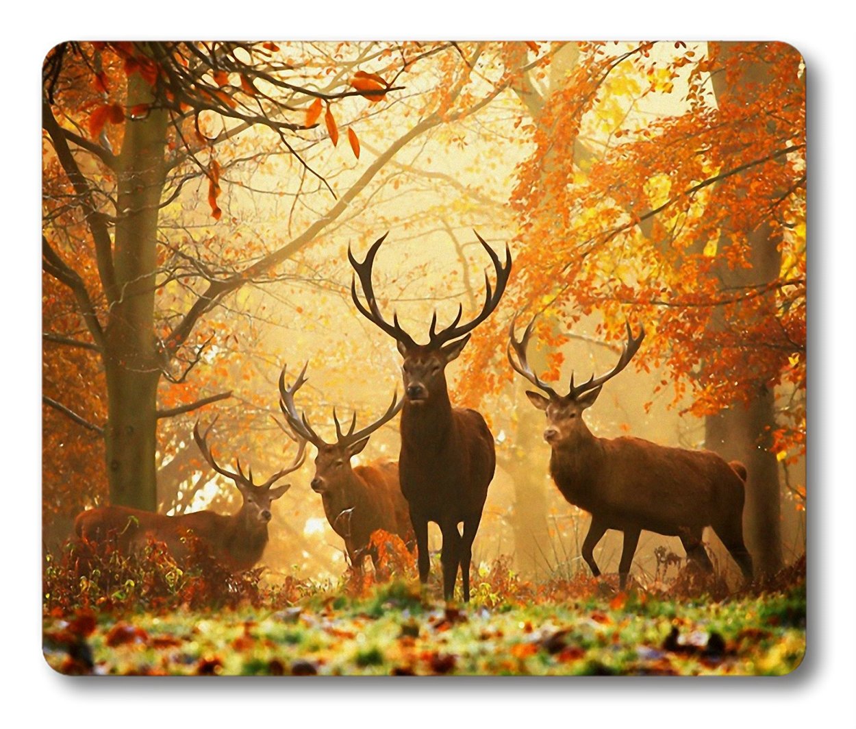 Smooffly Wildlife Gaming Mouse Pad with Milu Deer Design - Non-Slip Rubber Base, Large Extended Mouse Mat for PC, Laptop, Office & Home Use - Perfect for Gamers, Work & Study