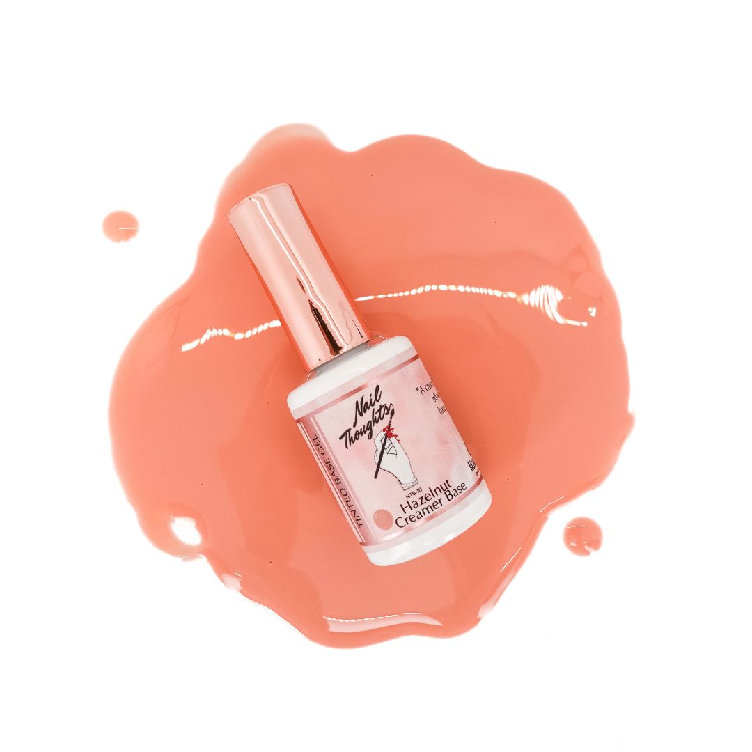 Nail Thoughts NTB 10 Hazelnut Creamer Base - Professional Nail Polish Base Coat for Long-Lasting Manicures - Perfect for Salon & Home Nail Care