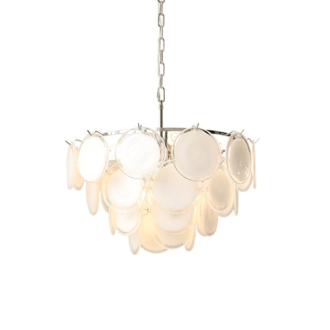 Bettina Murano Glass Chandelier - Elegant Venetian Crystal Lighting Fixture for Dining Room, Living Room & Bedroom Decor