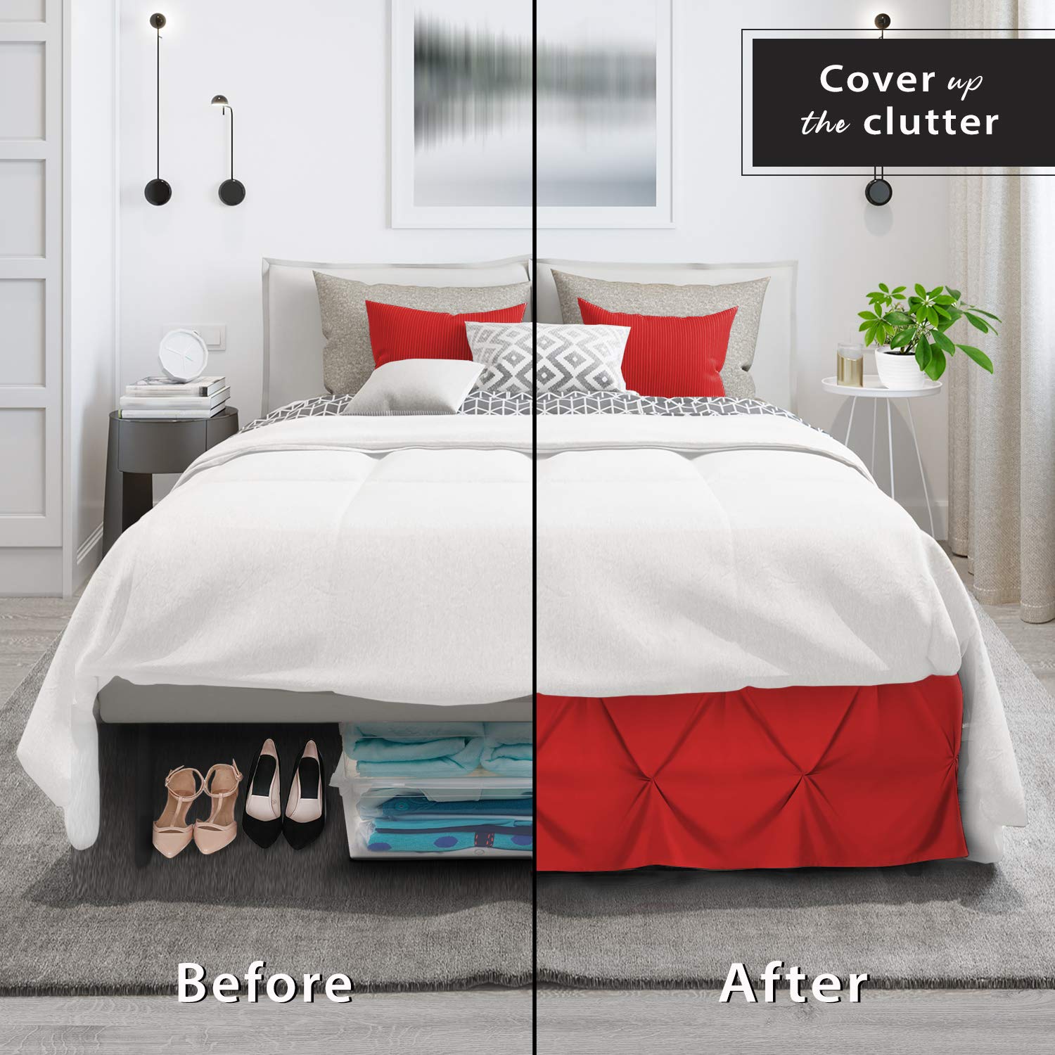 Premium Microfiber King Size Bed Skirt - 14