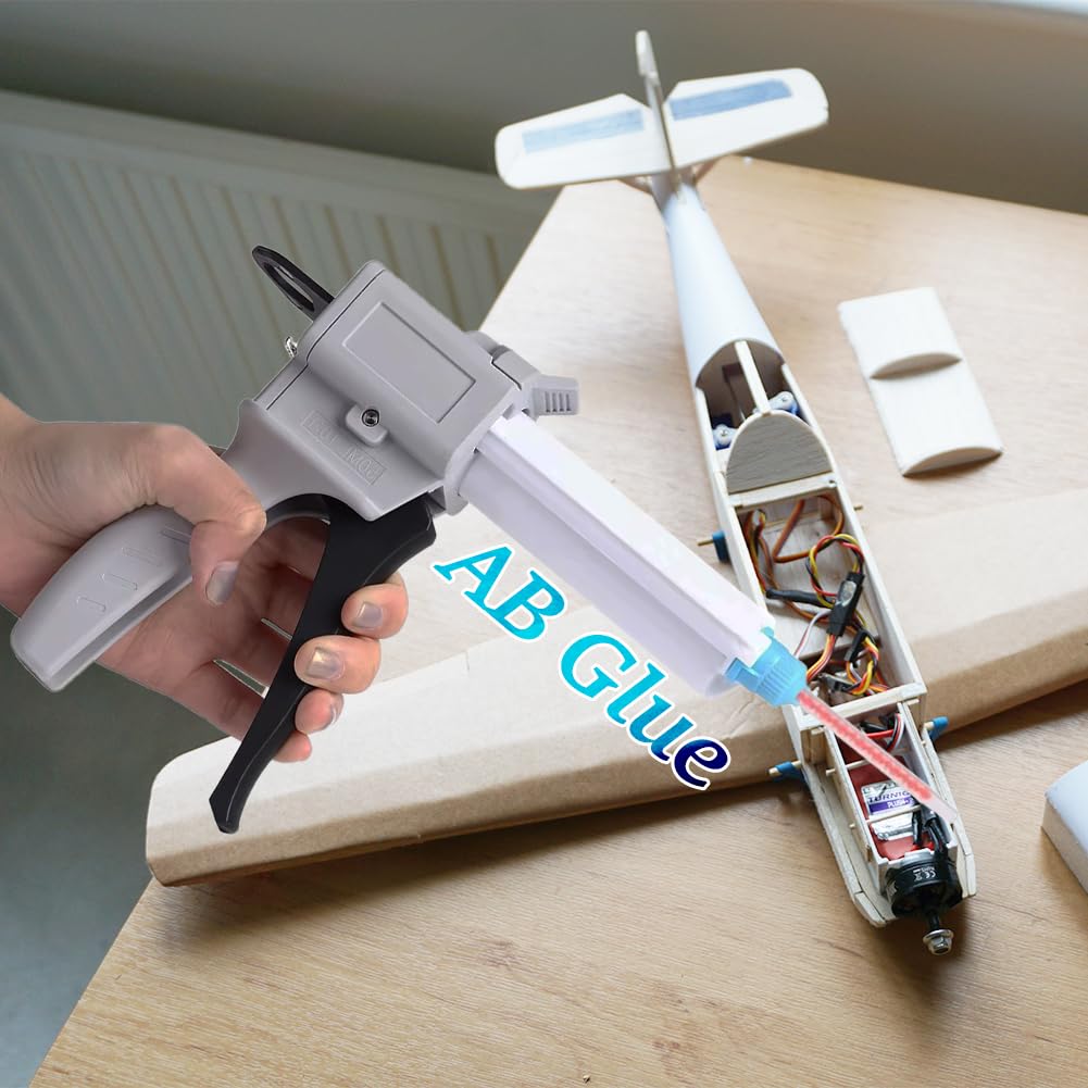 30ml Manual Glue Gun - Plastic Single Tube Hot Melt Adhesive Dispenser for Crafts, DIY, Dental Impressions | Quick Squeeze Handle for Precision Gluing, Bonding & Mixing | Perfect for Art Projects, Home Repairs & Dental Labs