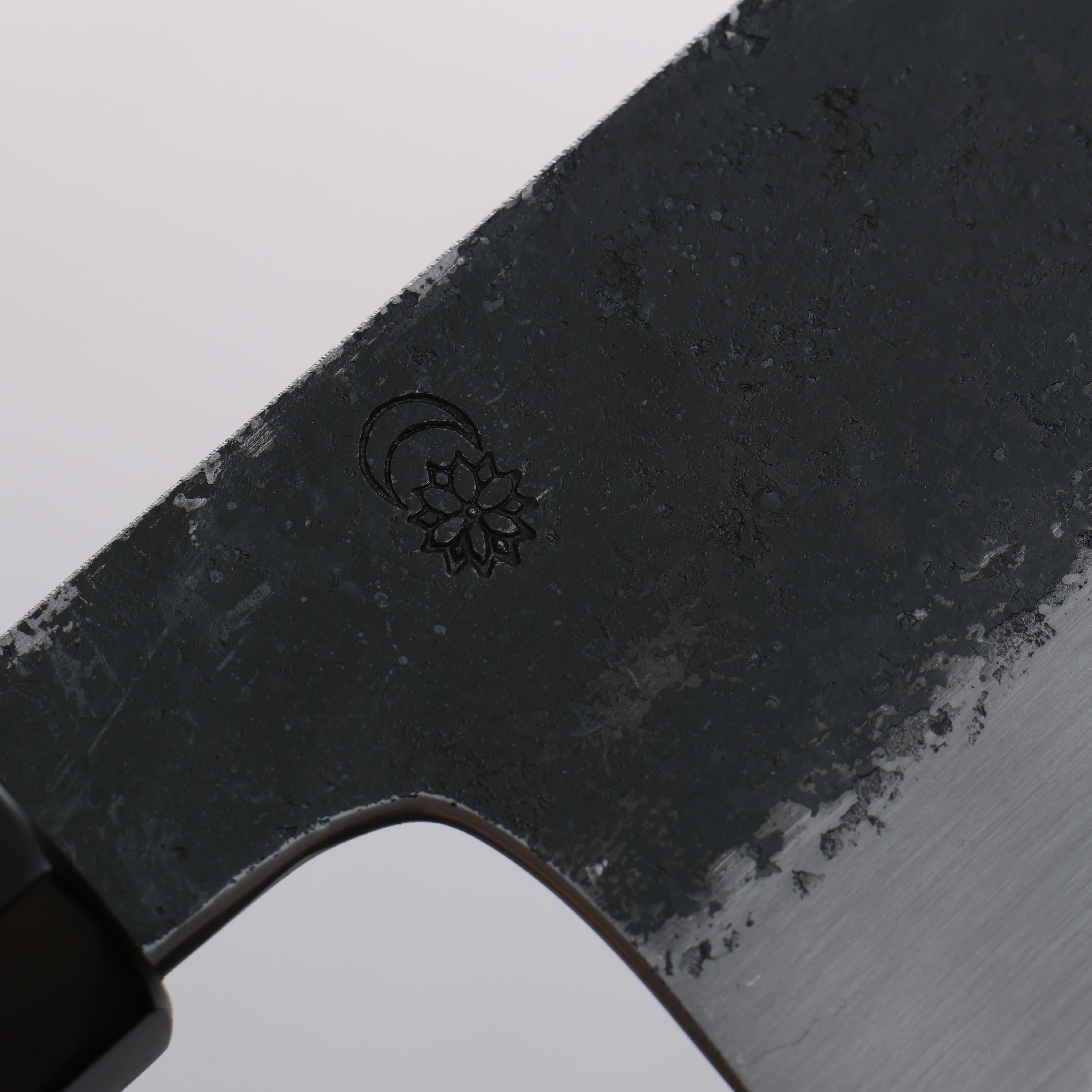 Premium Kikuzuki White Steel No.2 Black Nakiri Knife 180mm - Japanese Magnolia Wood Handle - Professional Chef's Vegetable Chopper for Home Cooking & Sushi Preparation