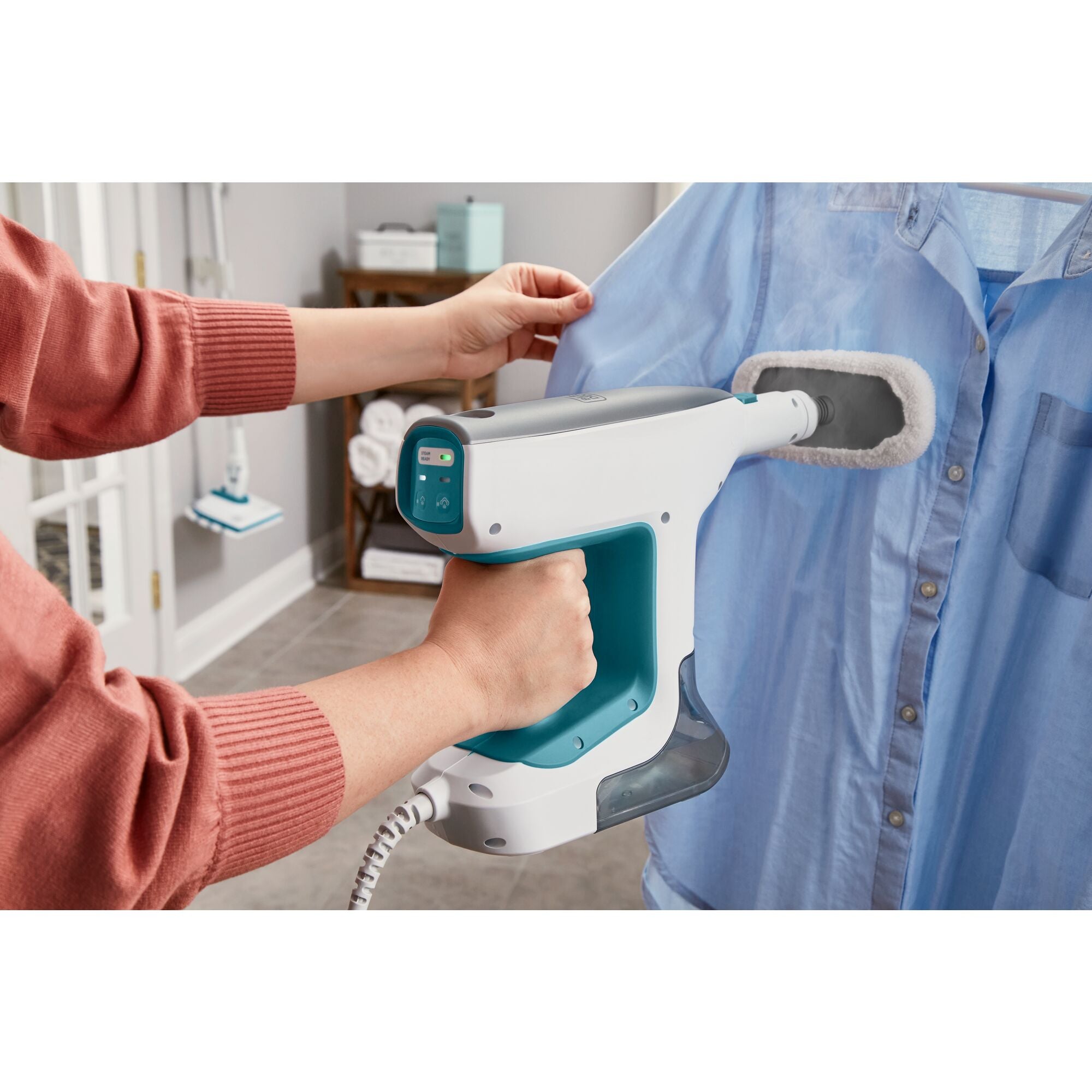 Steam Mop with 7 Attachments - Multipurpose Steam Cleaner for Floors, Carpets & More - Includes Wall Mount Storage - Perfect for Home, Kitchen & Pet Hair Removal