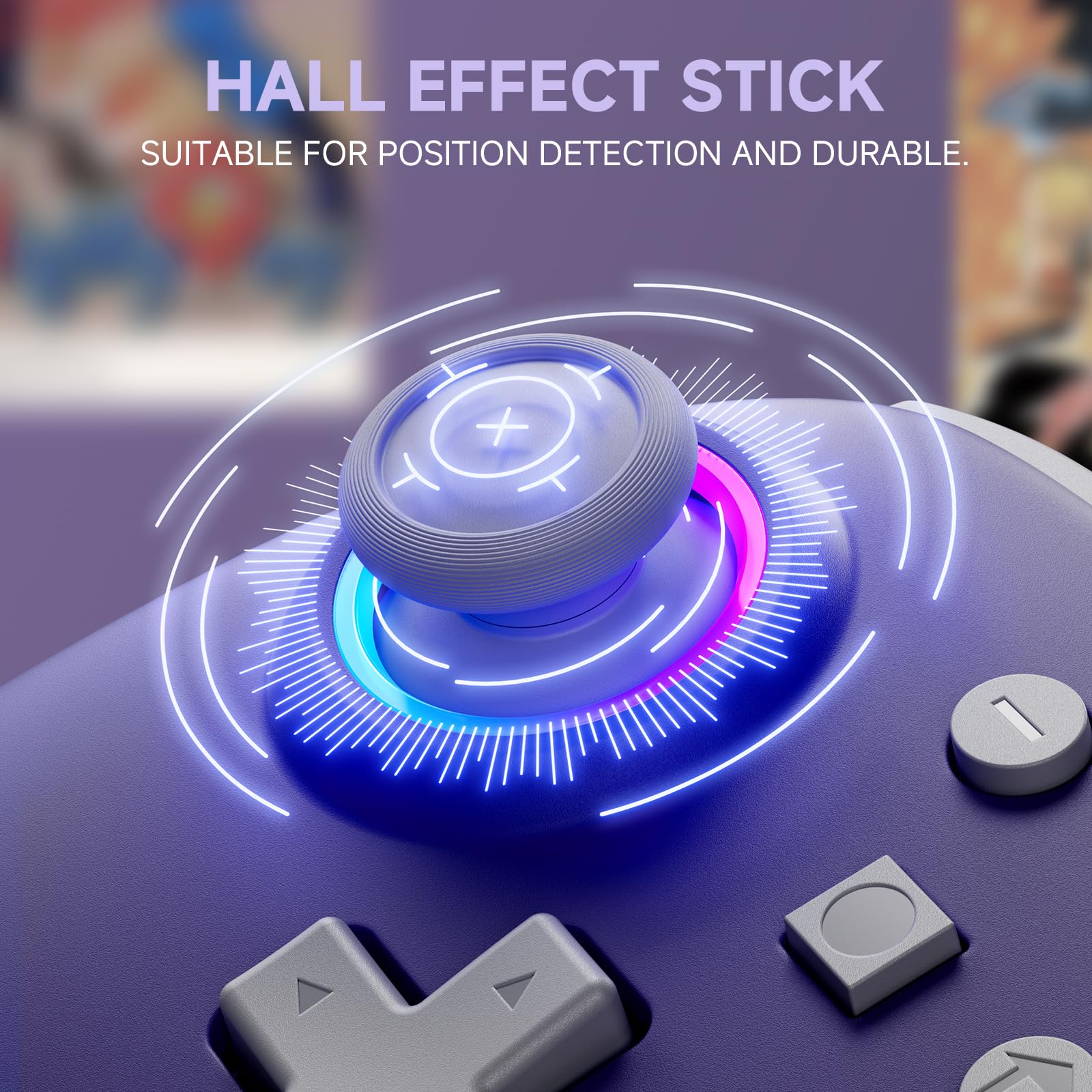 ECHTPower Wireless Pro Controller for Nintendo Switch/Lite/OLED - Hall Effect Joysticks, Wake-up Function, Programmable Buttons, 6-Axis Gyro & Turbo Mode | Perfect for Gaming at Home or On-The-Go