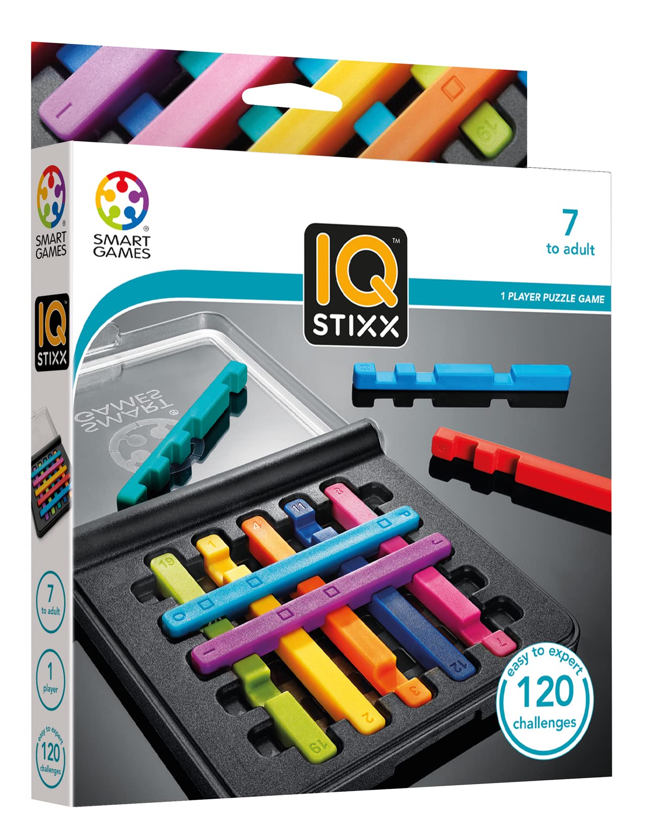 IQ Stixx Puzzle - Brain Teaser & Logic Game for Kids & Adults - Fun Educational STEM Toy for Family Game Night & Travel Activities