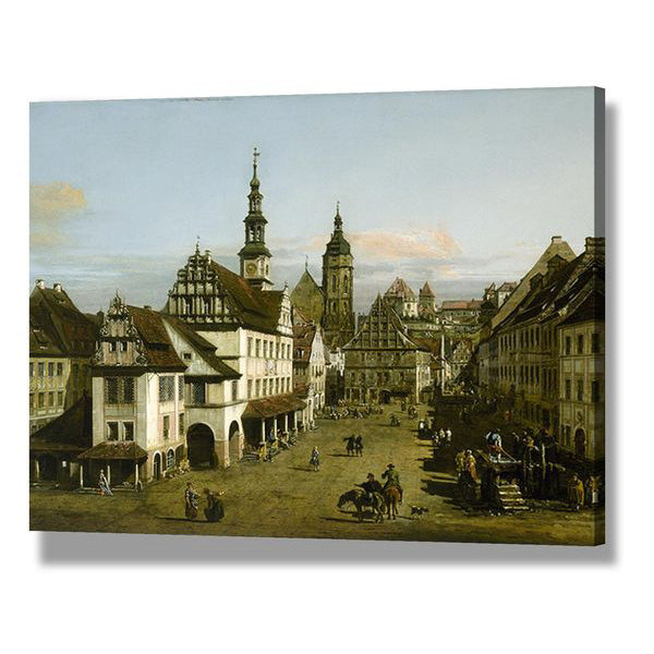 Bernardo Bellotto Venice Wall Art - Campo di SS. Giovanni e Paolo Canvas Print for Living Room Decor | Italian Landscape Painting | Home & Office Wall Decor