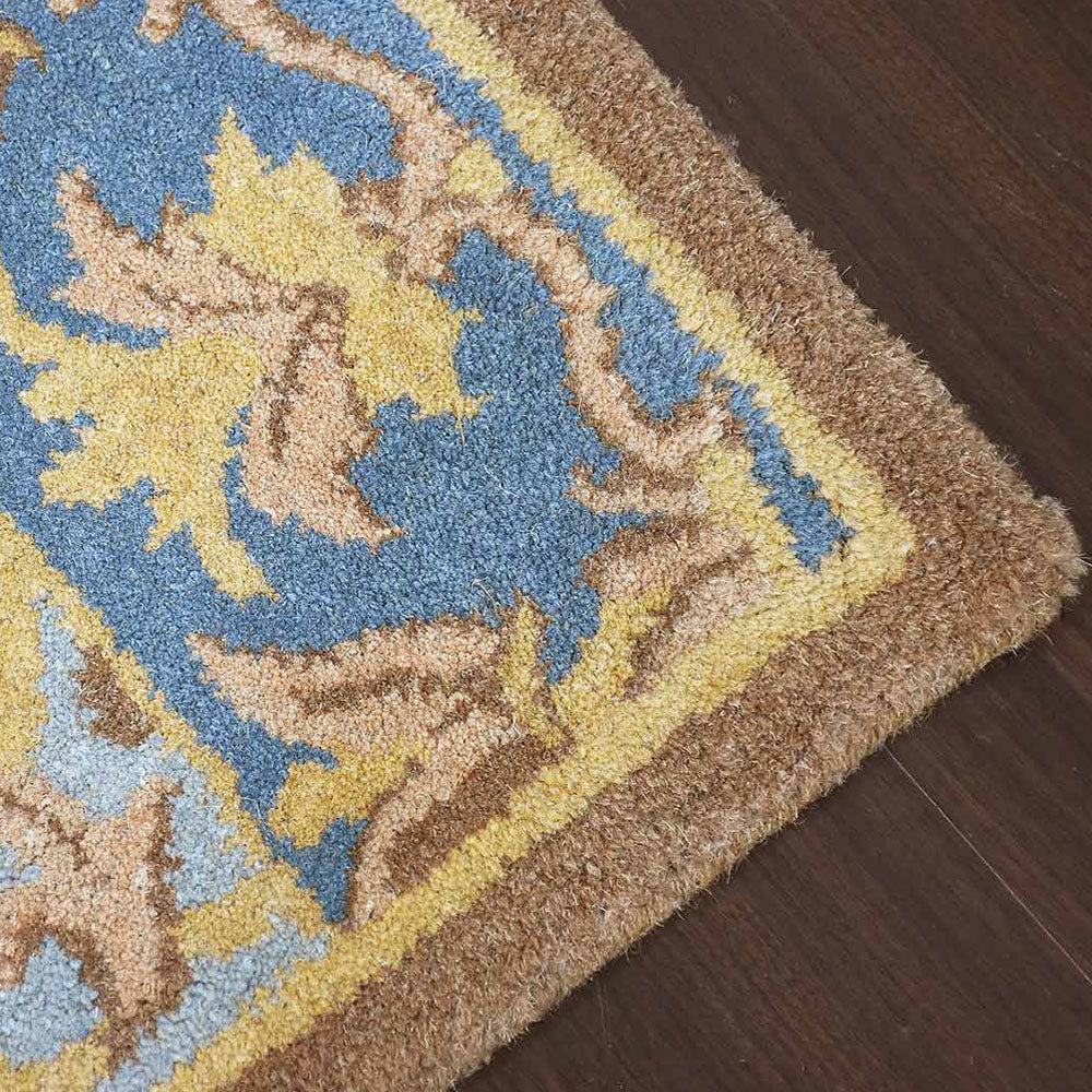 Qom Hand Tufted Rug - Soft Modern Wool Area Carpet for Living Room, Bedroom & Nursery - Non-Slip Home Decor Floor Mat