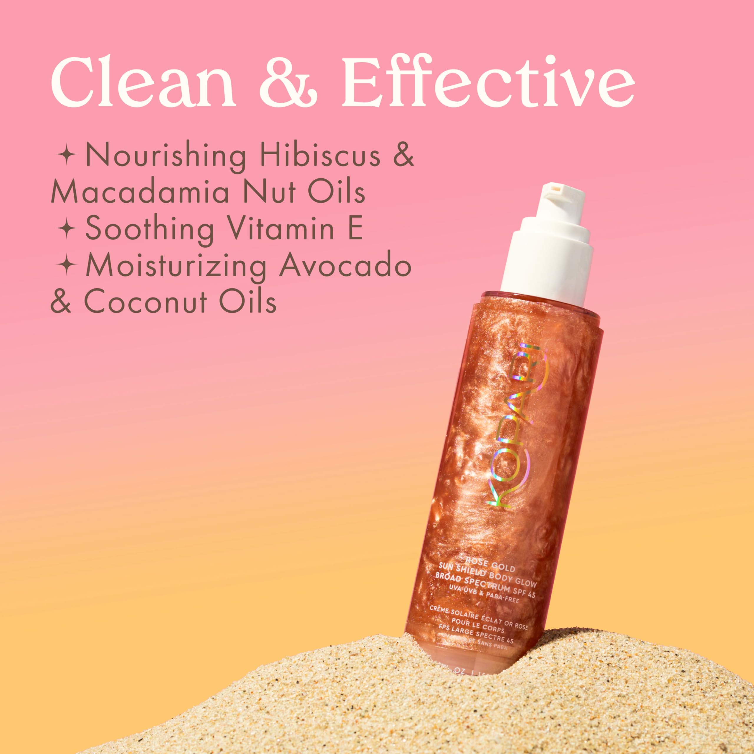 Sun Shield SPF 50 Sunscreen Bundle with On-the-Glow Gold & Rose Gold Shimmer - Perfect for Beach Days, Pool Parties & Summer Glow Makeup