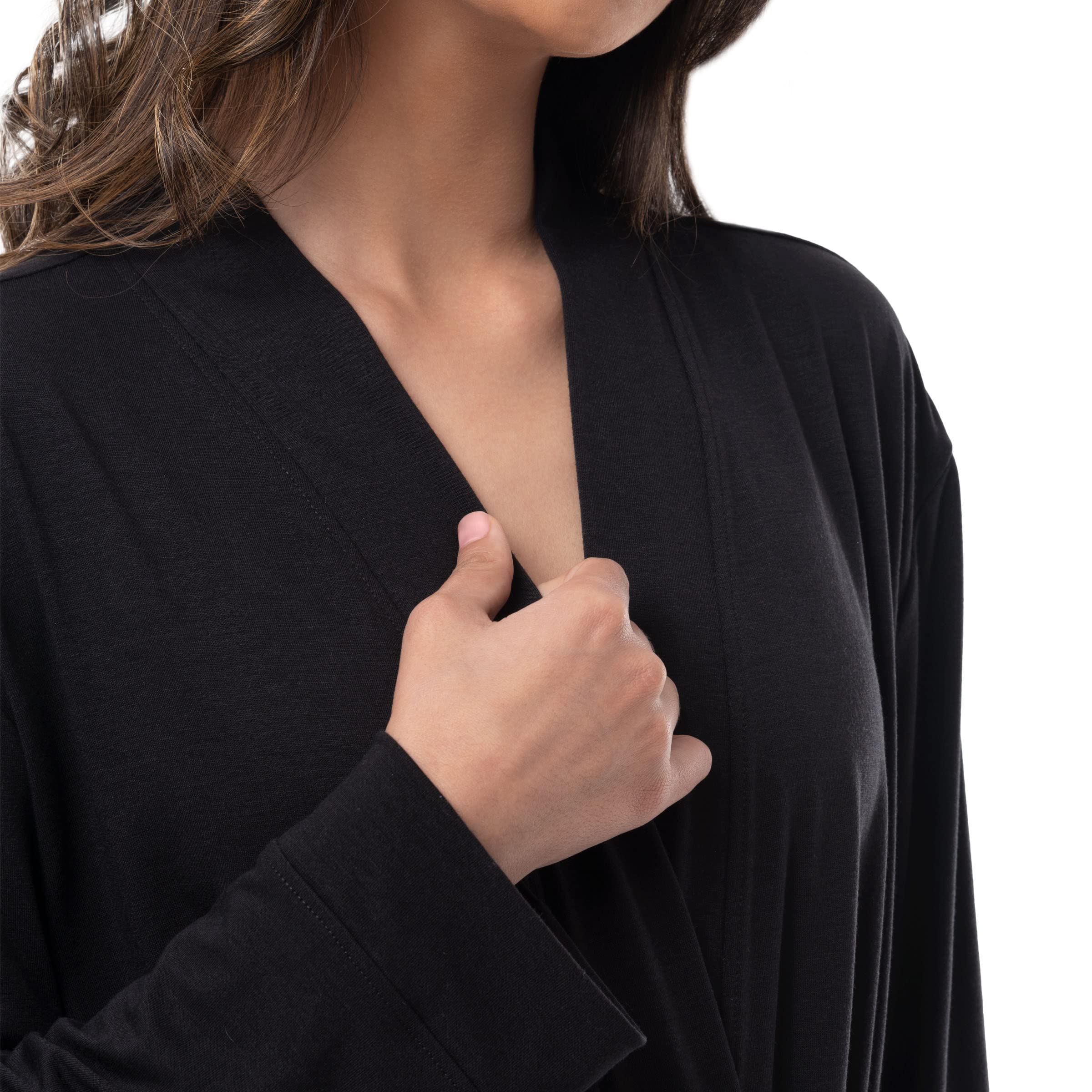 Fruit of the Loom Women's Breathable Cotton Robe - Soft & Comfortable Loungewear for Relaxing at Home, Spa Days & Mornings