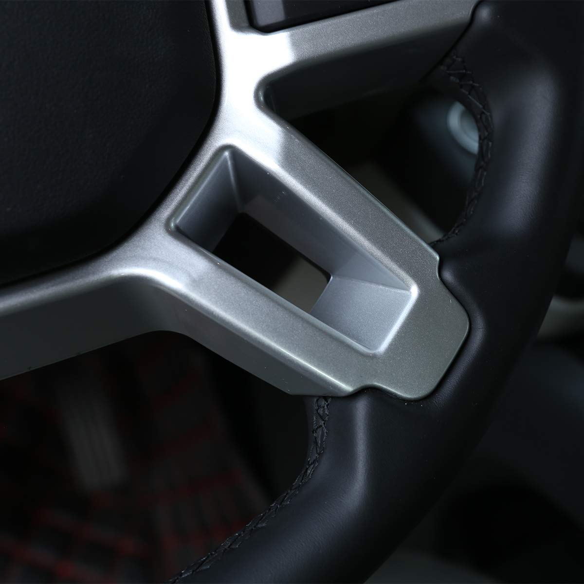 Land Rover Defender 110 2020 ABS Interior Steering Wheel Cover Trim - Silver Car Accessories for Enhanced Grip & Style | Perfect for Off-Road Adventures & Daily Commutes