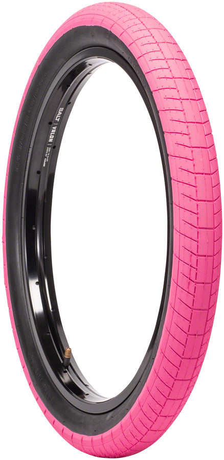 2 Pack Salt Plus Sting BMX Tires 20 x 2.4 Inch - Hot Pink Street Tread, 65 PSI for High Performance (Model 29095052216) - Perfect for BMX Racing, Street Riding & Bike Stunts