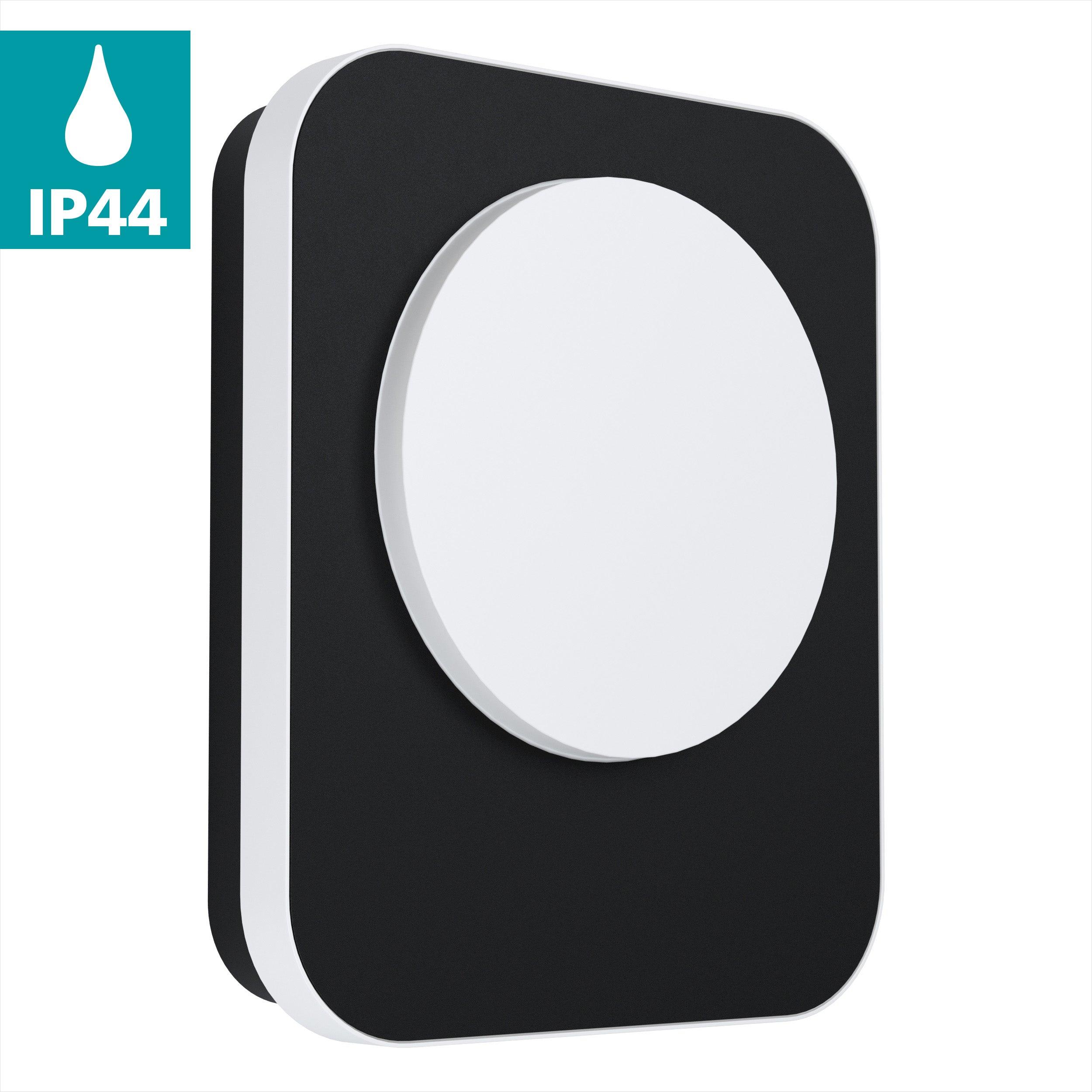 Eglo Madriz Black LED Outdoor Wall Light - Waterproof IP44 - Perfect for Patio, Garden, and Porch Lighting