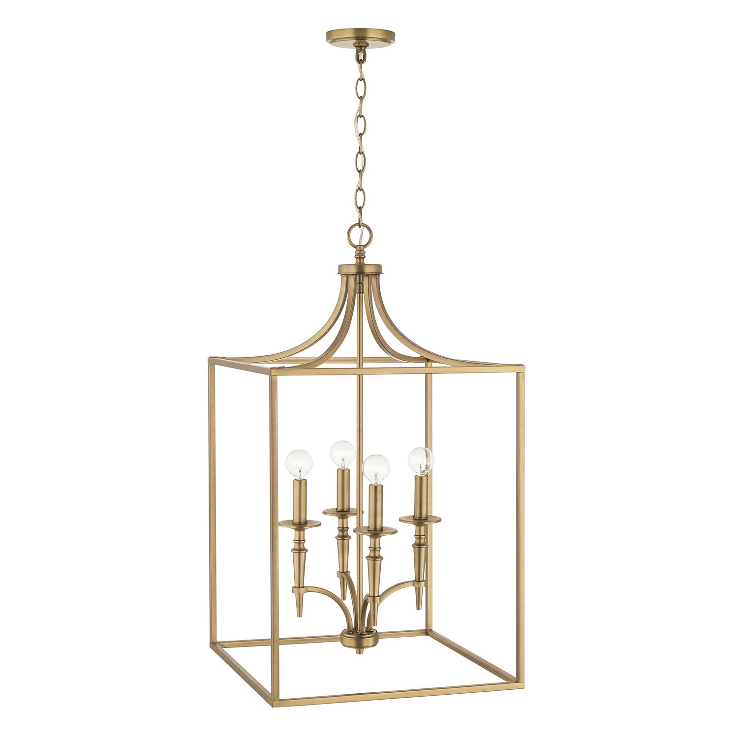 Capital Lighting Four Light Foyer Pendant - Modern Entryway Chandelier for Hallway & Staircase | Elegant Lighting Fixture for Home Decor