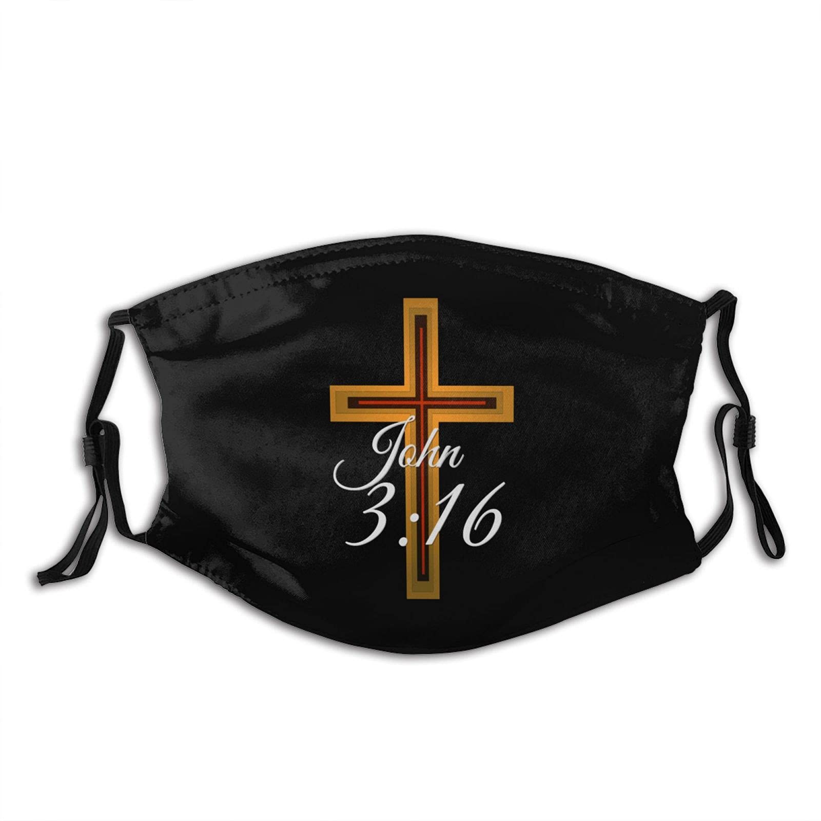 John 3:16 Religious Cross Reusable Face Mask - Breathable Dustproof Balaclava Scarf for Adults | Perfect for Church, Outdoor Activities & Dust Protection