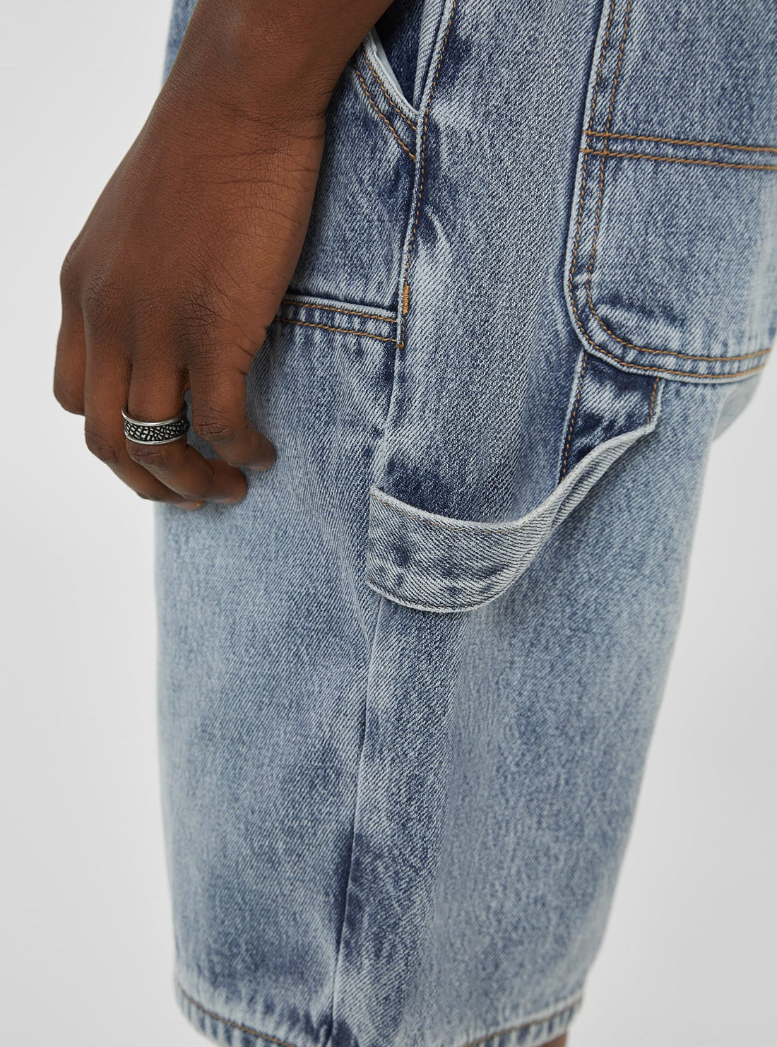 Guess Originals Blue Carpenter Shorts for Men - Comfortable Denim Shorts for Casual Wear, Summer Outfits & Beach Vacations