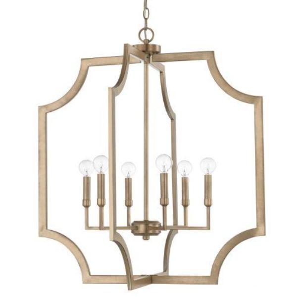 Mockland Foyer Nickel Chandelier - Elegant Modern Ceiling Light Fixture for Living Room, Dining Room, Entryway & Bedroom Lighting Decor