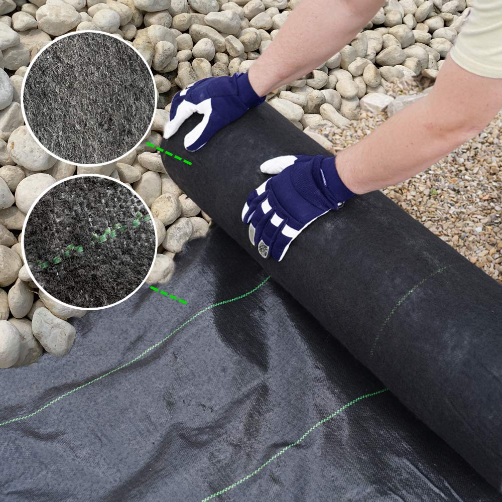 WAENLIR 5oz Heavy Duty Weed Barrier Landscape Fabric - Premium Weed Control Mat for Gardens & Lawns (3ft x 250ft) | Durable Outdoor Ground Cover for Landscaping, Flower Beds & Vegetable Gardens