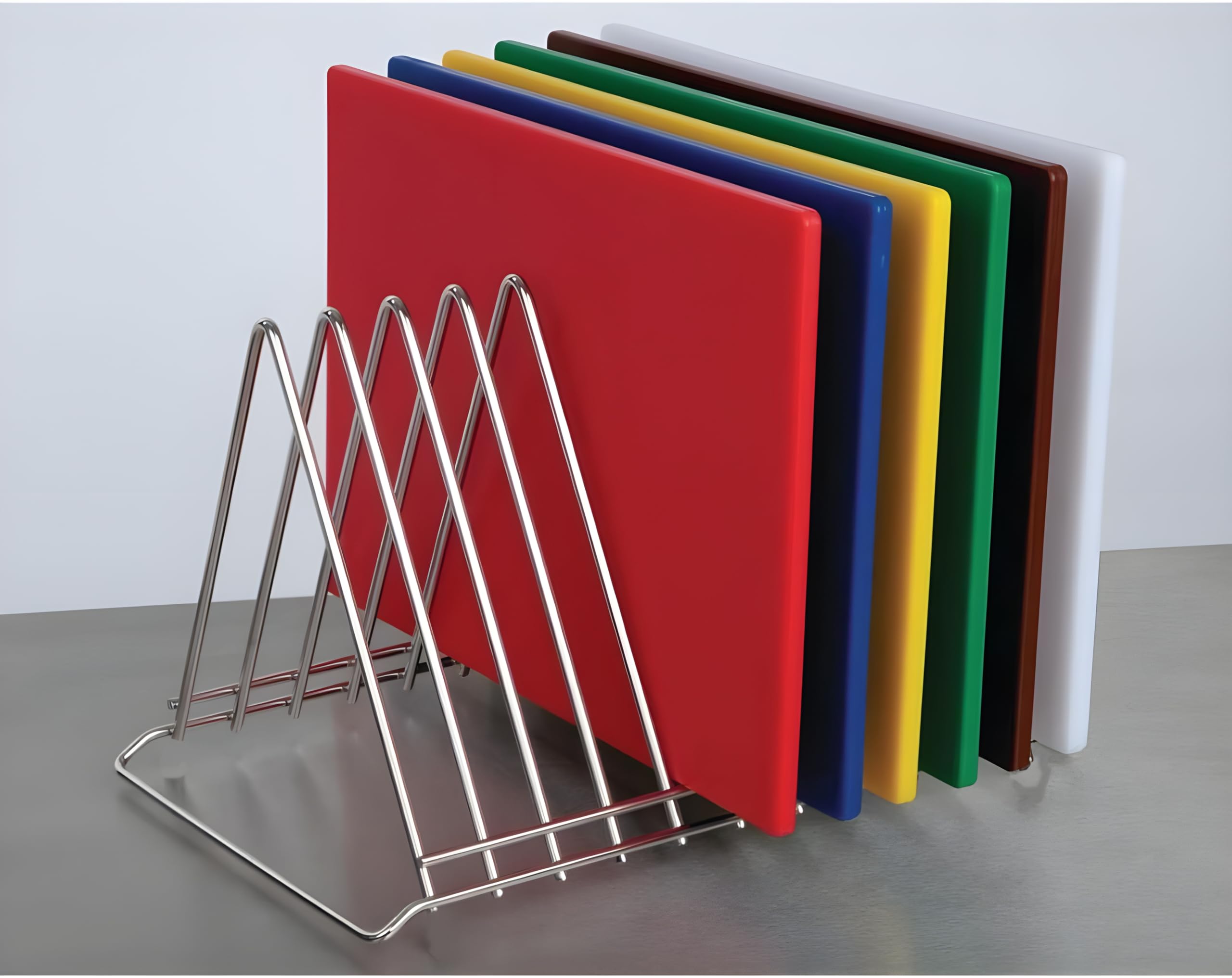 STANDIFY Stainless Steel Thali Rack - Durable Dish Rack & Plate Stand Organizer with Lid Holder - Perfect for Kitchen Countertop Storage & Utensil Organization