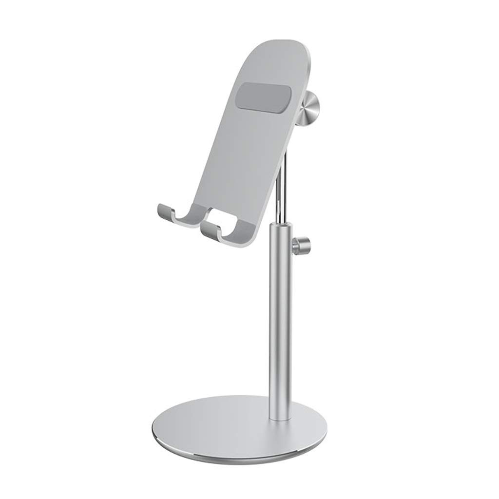 Premium TWDYC Phone Stand Holder - Adjustable Desk & Portable Mobile Smartphone Stand for iPhone, Samsung, Galaxy - Perfect for Office, Home, Car & Travel (Aurora Silver)