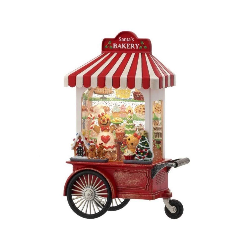 Regency International Candy Cart Water Globe - 10 Inch Multicolor LED Snow Globe with USB/Battery Power & Timer - Perfect for Christmas Decor, Home Office Display, and Holiday Gifts