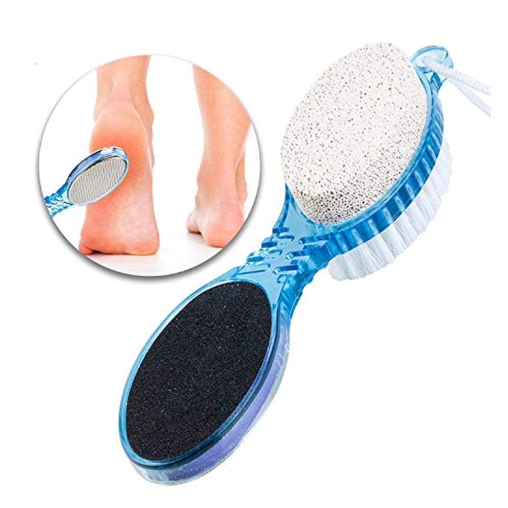 4-in-1 Colour Blast Pedicure Tool - Foot File, Scrubber, Buffer & Manicure Brush for Smooth Skin | Multi-Use Foot Care Kit for Home Spa & Salon Pedicures