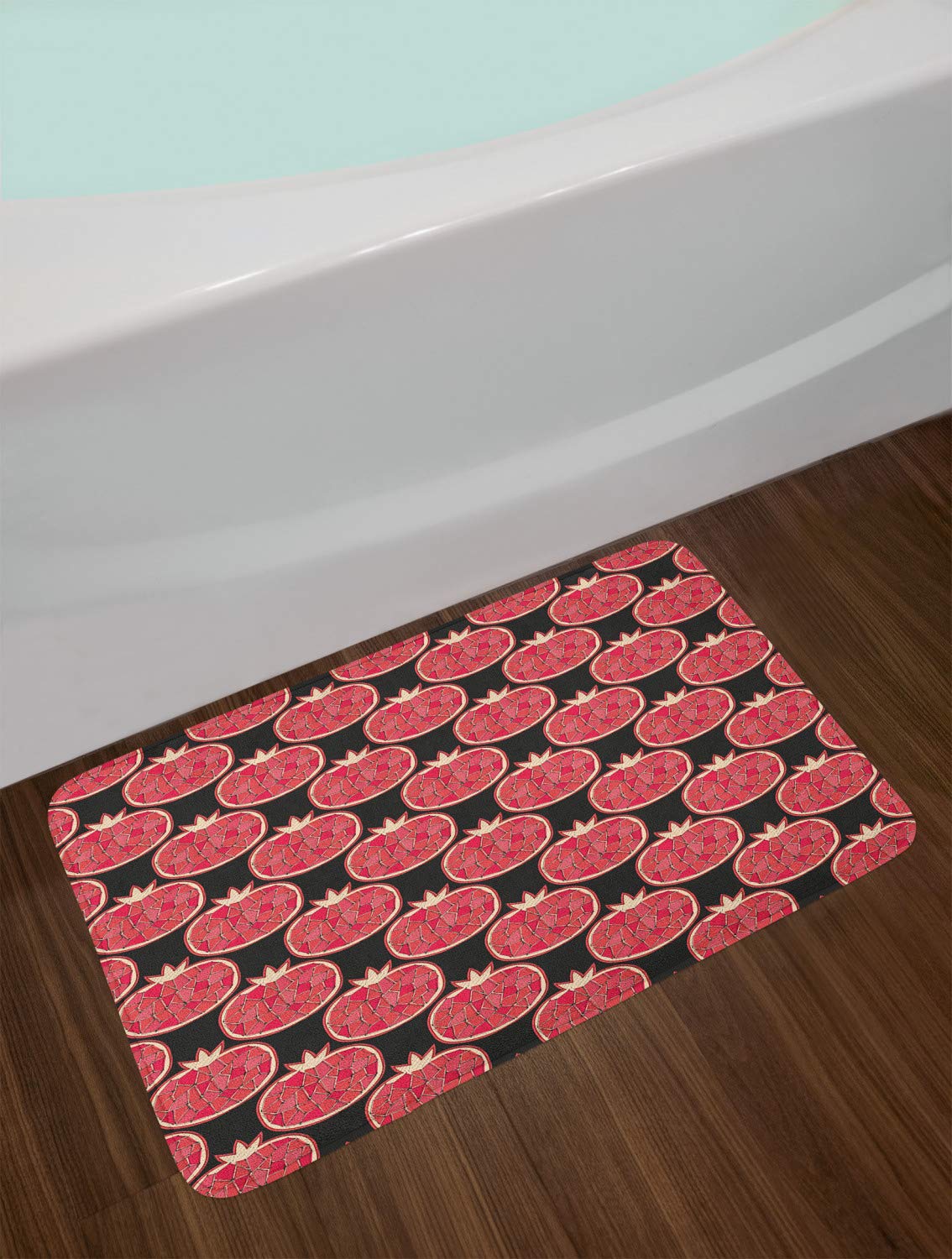 Ambesonne Non-Slip Pomegranate Bath Mat - 30.2