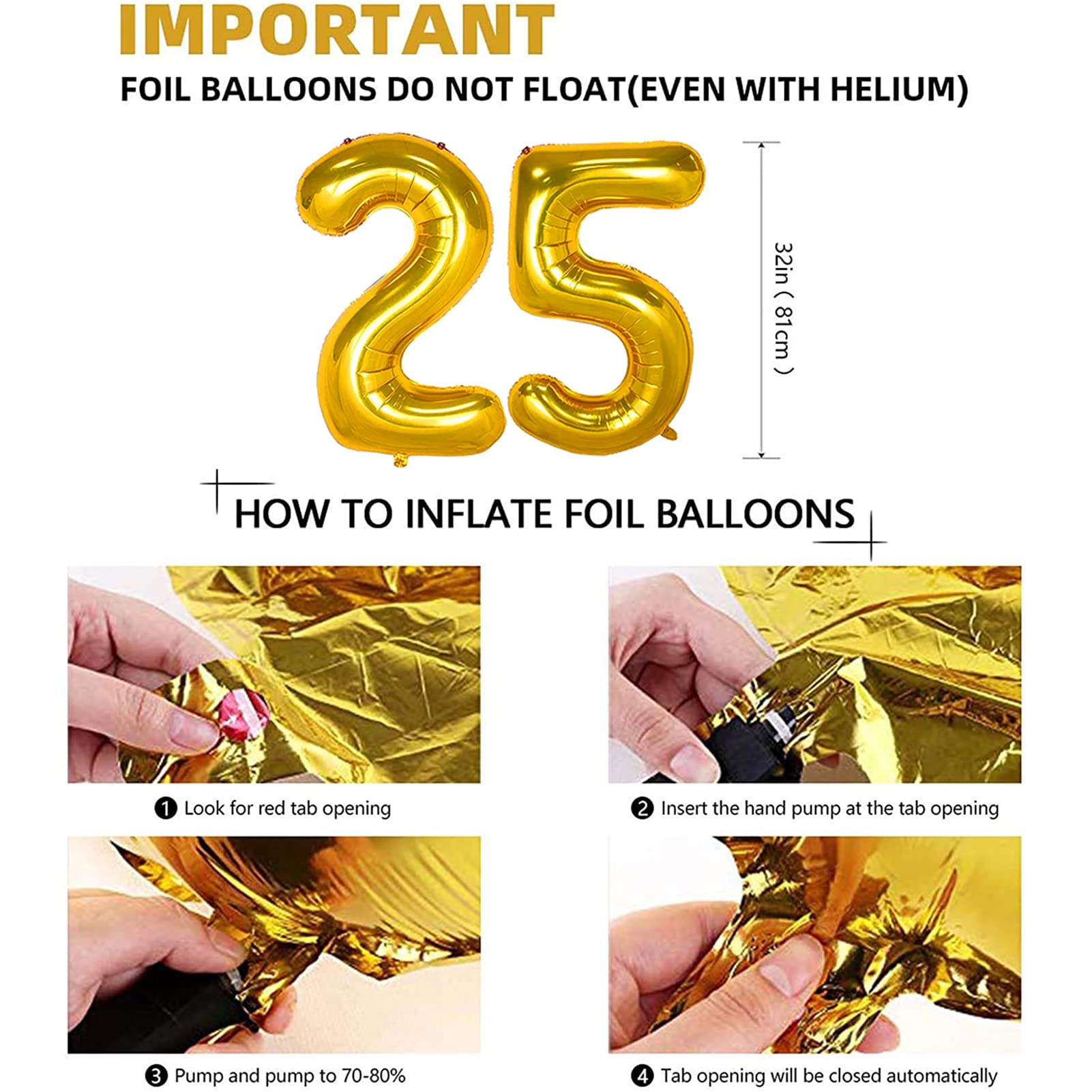 25th Birthday Party Supplies - Black & Gold Disposable Dinnerware Set for 24 Guests | Includes Plates, Cups, Cutlery, Tablecloth & Balloons | Perfect for Anniversary Celebrations, Milestone Parties & Elegant Gatherings