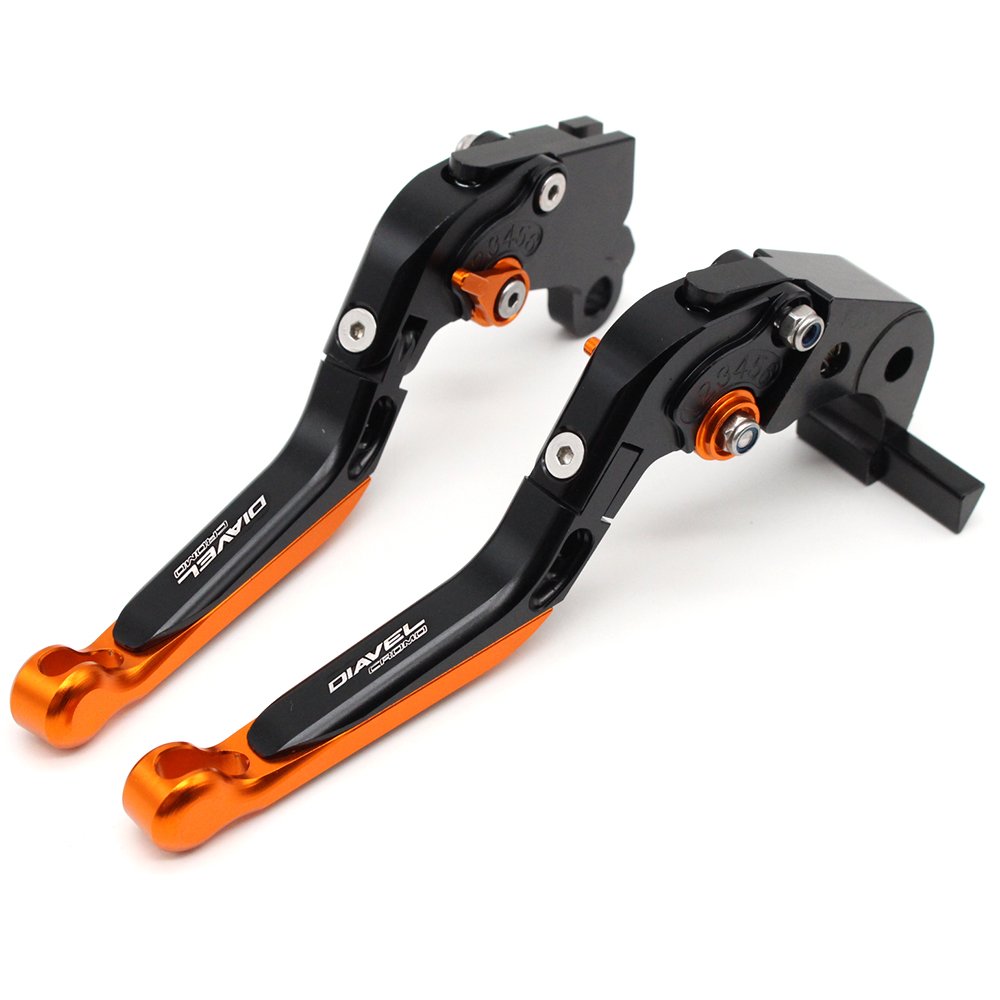 CNC Folding Extendable Brake & Clutch Levers for Ducati Diavel Carbon 2011-2015 - Motorcycle Accessories for Comfort & Customization - Perfect for Long Rides & Performance Upgrades