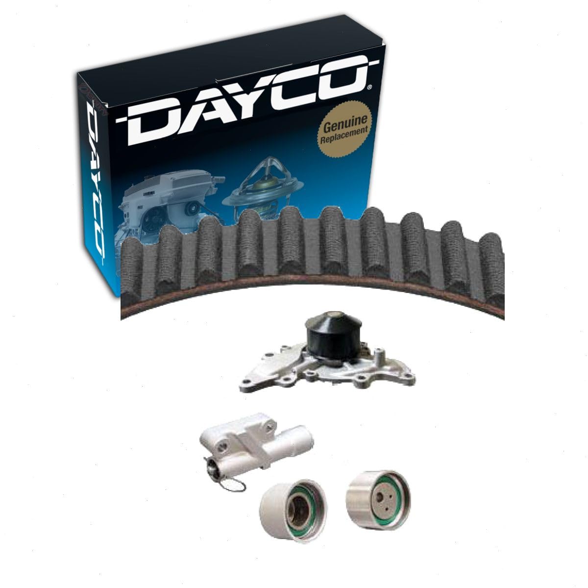 Dayco WP259K2B Timing Belt Kit with Water Pump - High-Quality Replacement for Smooth Engine Performance | Perfect for Honda, Toyota & More | Ideal for DIY Car Repairs & Maintenance