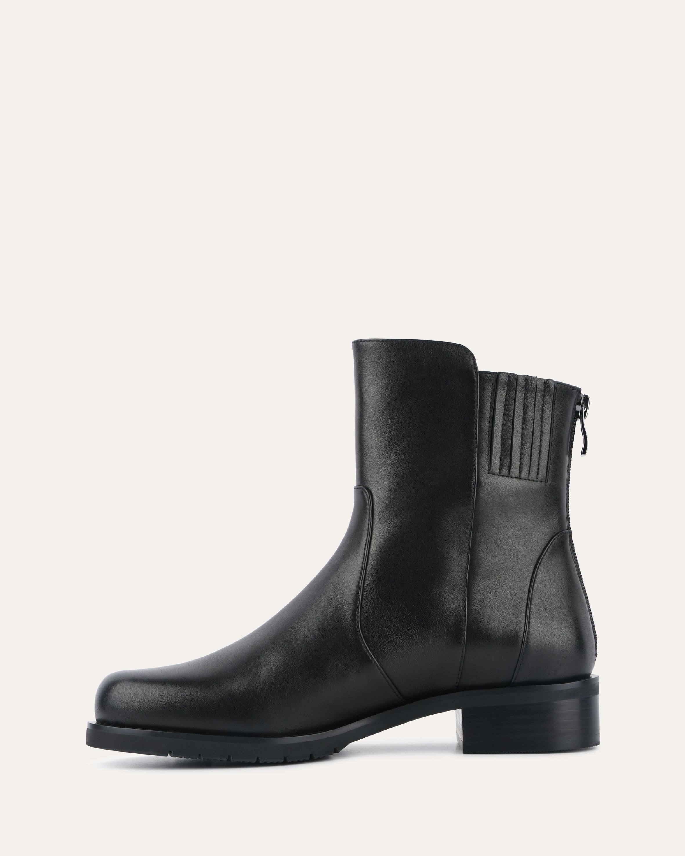 Johnston Flat Ankle Boots for Women - Black Leather Chelsea Boots | Comfortable & Stylish for Work, Casual Outfits & Fall Fashion